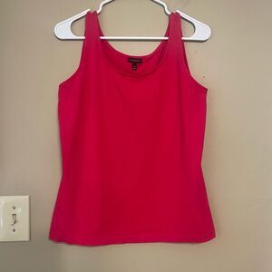 Talbots Women’s Pink Red Scoop Neck Lyocell Tank Top Medium